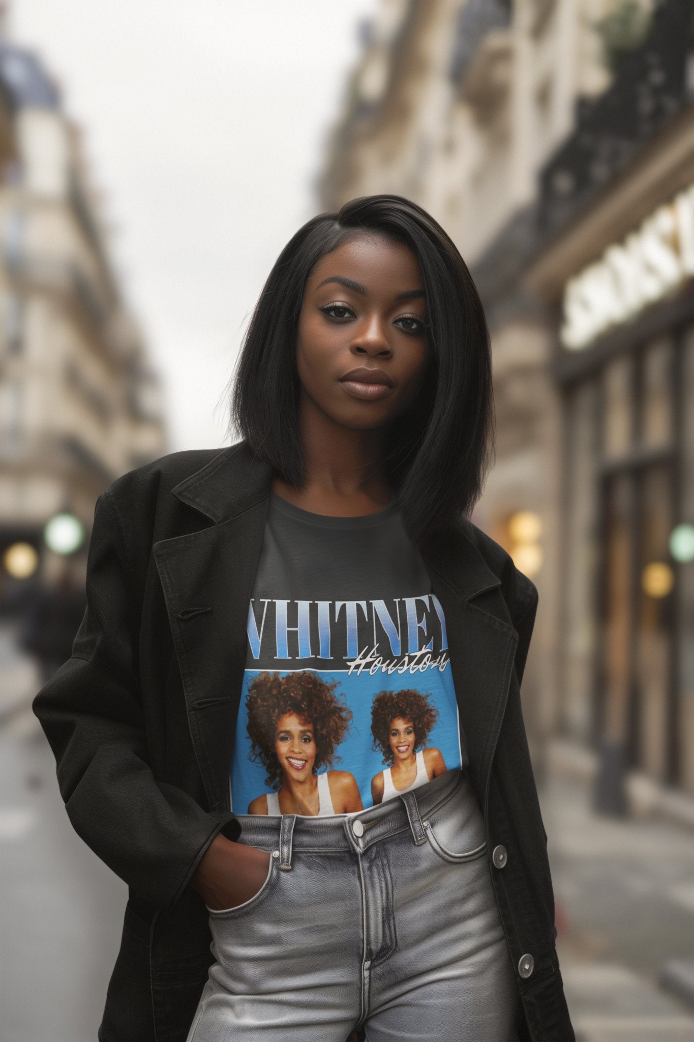 Whitney Houston Shirt Vintage - HellaThrifty