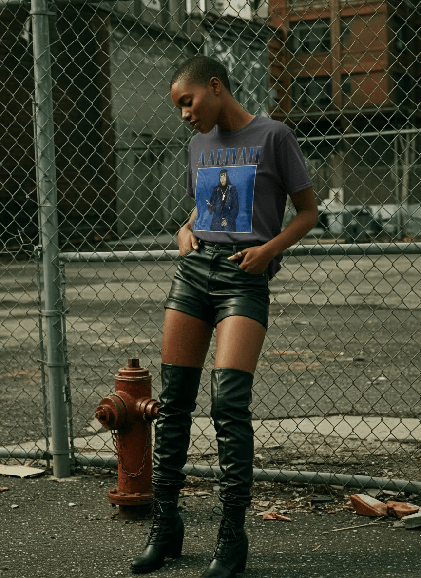 Aaliyah Shirt - Hella Thrifty